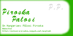 piroska palosi business card